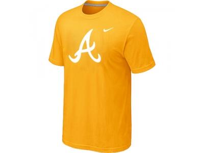 MLB Atlanta Braves Heathered NEW Yellow Blended T-Shirt