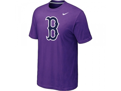 MLB Boston Red Sox Heathered NEW Purple Blended T-Shirt
