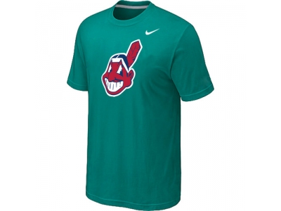MLB Cleveland Indians Heathered NEW Green Blended T-Shirt