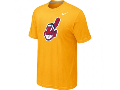MLB Cleveland Indians Heathered NEW Yellow Blended T-Shirt