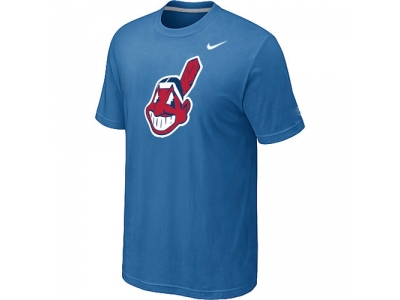 MLB Cleveland Indians Heathered NEW light Blue Blended T-Shirt