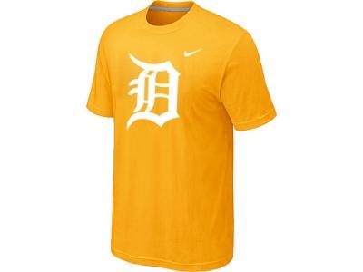 MLB Detroit Tigers Heathered Yellow NEW Blended T-Shirt