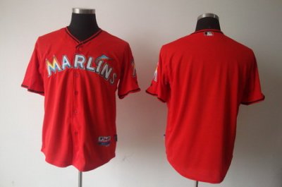 MLB Florida Marlins blank Red Jersey