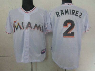 MLB Jerseys Florida Marlins 2 Ramirez White