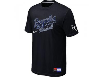 MLB Kansas City Royals Black NEW Short Sleeve Practice T-Shirt