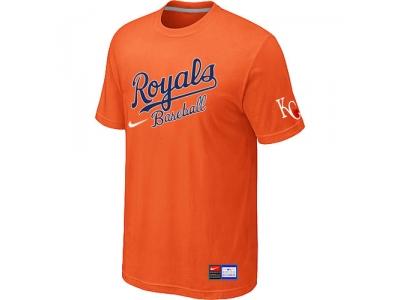MLB Kansas City Royals Orange NEW Short Sleeve Practice T-Shirt