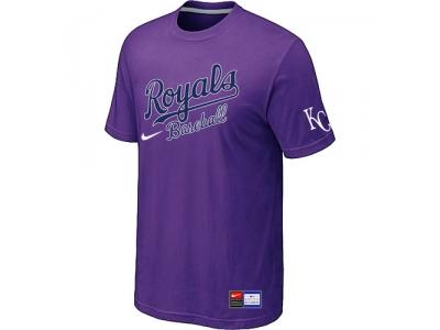 MLB Kansas City Royals Purple NEW Short Sleeve Practice T-Shirt