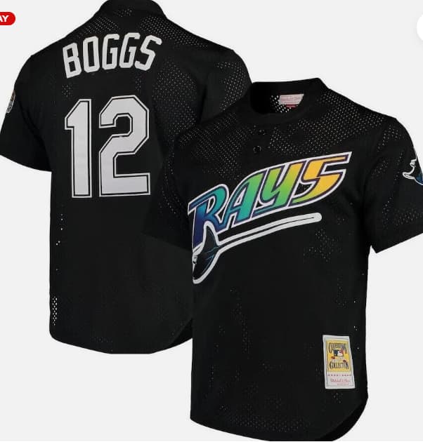 MLB Mitchell & Ness Tampa Bay Devil Rays #12 Baseball Jersey