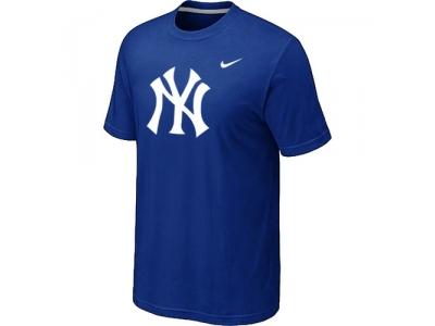 MLB New York Yankees Heathered Blue NEW Blended T-Shirt
