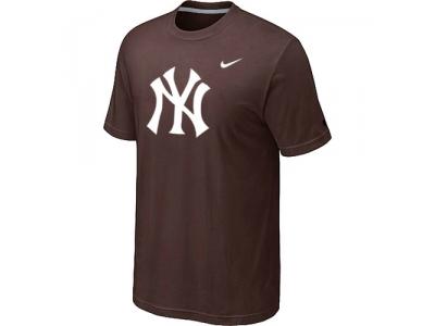 MLB New York Yankees Heathered Brown NEW Blended T-Shirt