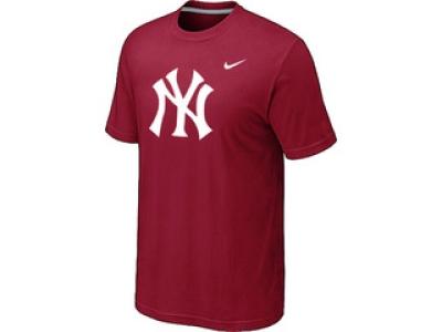 MLB New York Yankees Heathered Red NEW Blended T-Shirt