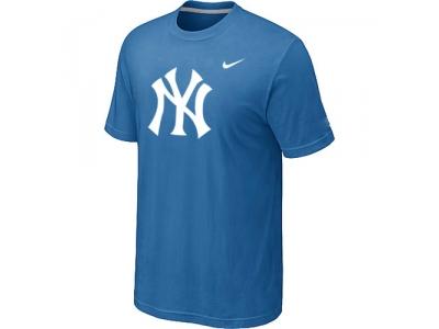 MLB New York Yankees Heathered light Blue NEW Blended T-Shirt