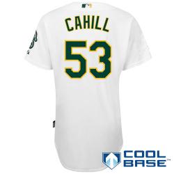 MLB Oakland Athletics 53# Trevor Cahill white