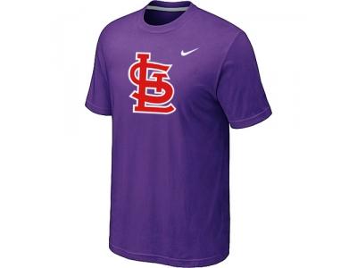 MLB St.Louis Cardinals Heathered Purple NEW Blended T-Shirt