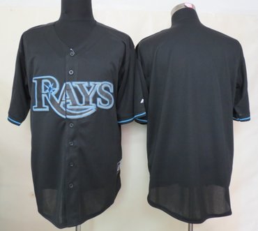 MLB Tampa Bay Rays Blank Black Fashion Jerseys