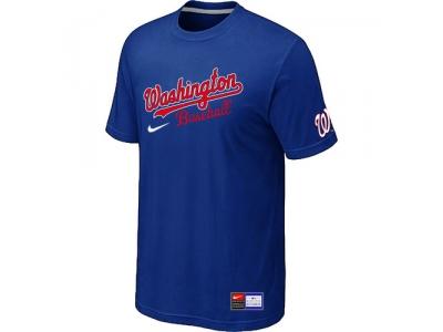 MLB Washington Nationals Blue NEW Short Sleeve Practice T-Shirt