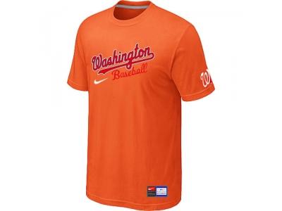 MLB Washington Nationals Orange NEW Short Sleeve Practice T-Shirt
