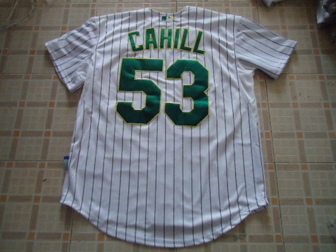 MLB jerseys Oakland OAK ATHLETICS 53 CAHILL jerseys white strip1