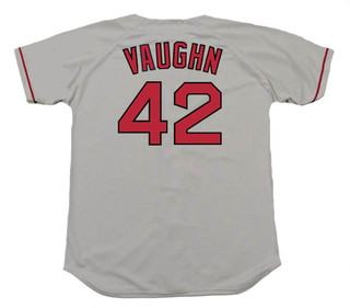 MO VAUGHN Boston Red Sox 1996 Majestic Throwback Away Baseball Jersey