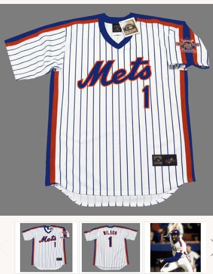 MOOKIE WILSON New York Mets 1986 Home Majestic Throwback Baseball Jersey