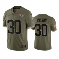 Mack Wilson New England Patriots Nike Olive 2022 Salute To Service Limited Jersey