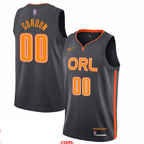 Magic #00 Aaron Gordon Charcoal Basketball Swingman City Edition 2019 20 Jersey