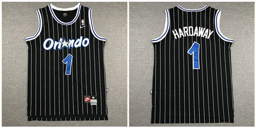 Magic 1 Anfernee Hardaway Black Nike Swingman Jersey
