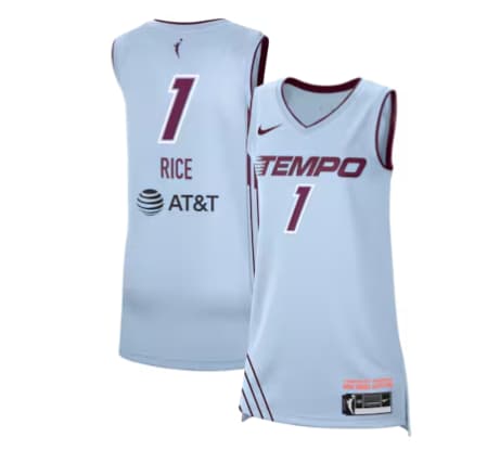 Maillot unisexe Nike Victory de Kiki Rice (Toronto Tempo) - édition Rebelle - Bleu Hydrogène