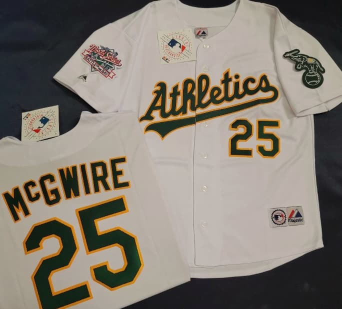 Majestic 1989 Oakland A's Athletics MARK McGWIRE World Series Baseball JERSEY