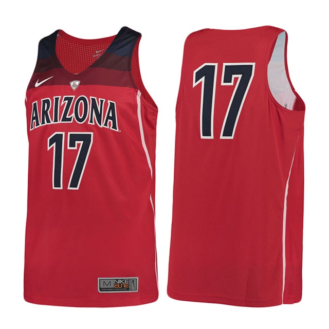 Male Arizona Wildcats #17 Red Jersey