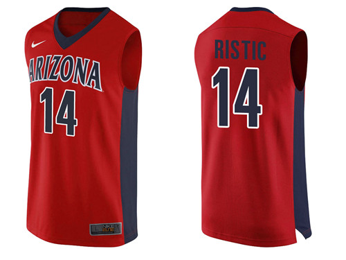 Male Arizona Wildcats Navy Dusan Ristic College Basketball Jersey