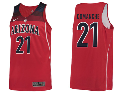 Male Arizona Wildcats Red Chance Comanche College Basketball Jersey