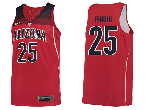 Male Arizona Wildcats Red Keanu Pinder College Basketball Jersey