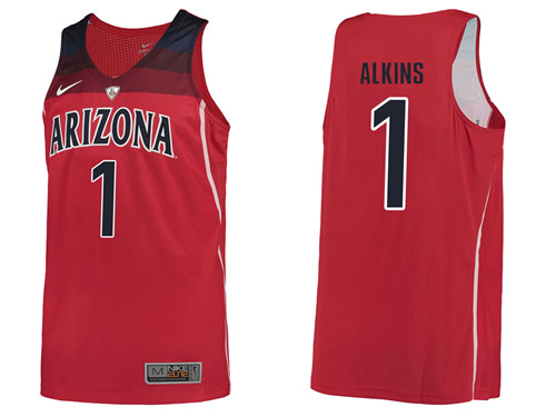 Male Arizona Wildcats Red Rawle Alkins College Basketball Jersey