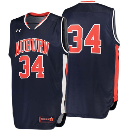 Male Auburn Tigers #34 Navy Jersey