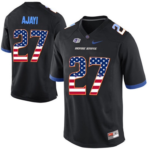 Male Boise State Broncos Jay Ajayi Black 2017 US Flag Jersey
