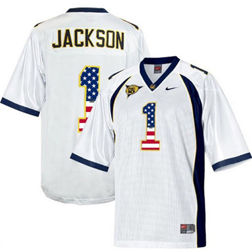 Male California Golden Bears DeSean Jackson White 2017 US Flag Jersey