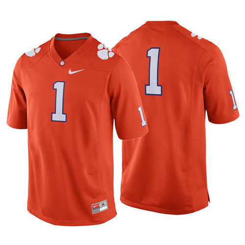Male Clemson Tigers Orange College Football Game Jersey
