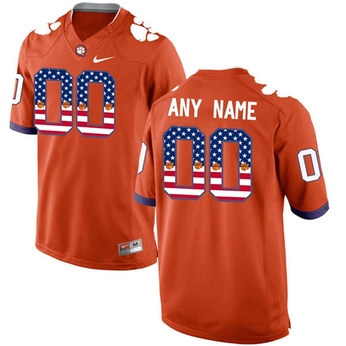 Male Clemson Tigers Orange Custom College Football Limited Jersey