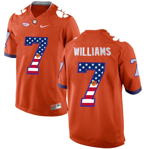 Male Clemson Tigers Orange Mike Williams NCAA Football Fashion Jersey