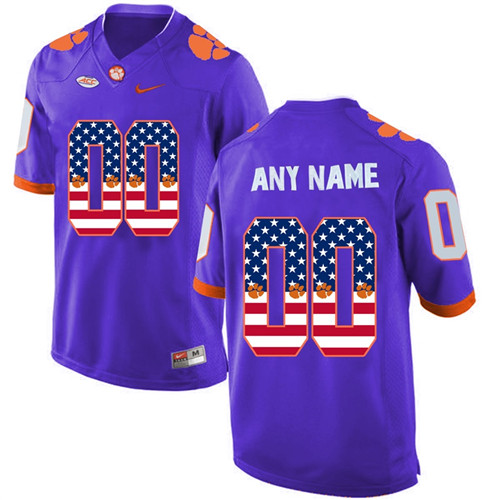 Male Clemson Tigers Purple Custom College Football Limited Jersey
