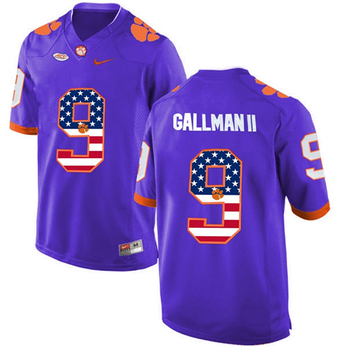 Male Clemson Tigers Purple Wayne Gallman II NCAA Football Fashion Jersey