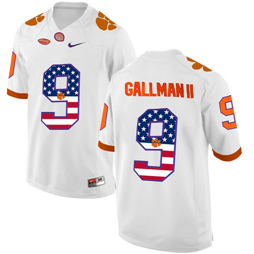 Male Clemson Tigers White Wayne Gallman II NCAA Football Fashion Jersey