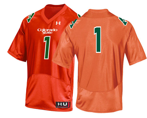 Male Colorado State Rams Orange College Football Throwback Jersey