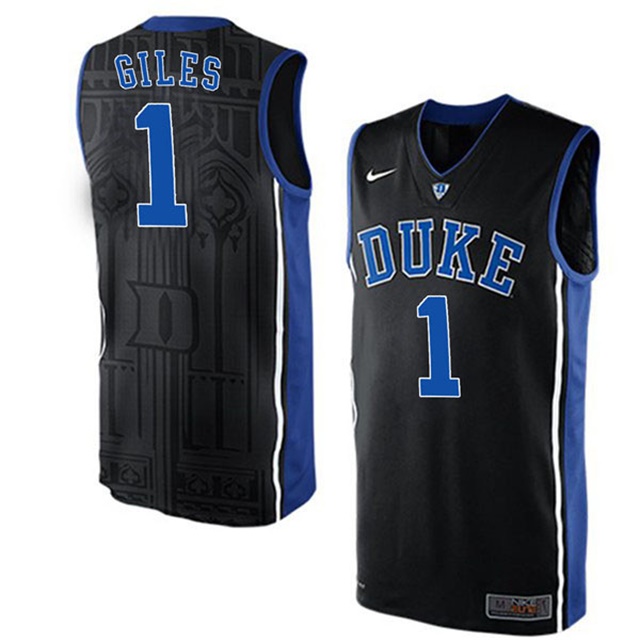 Male Duke Blue Devils Black Harry Giles College Basketball Jersey