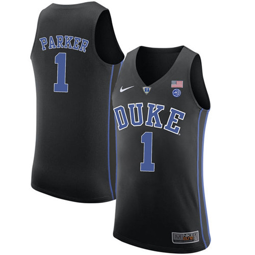 Male Duke Blue Devils Black Jabari Parker College Basketball Performance Jersey