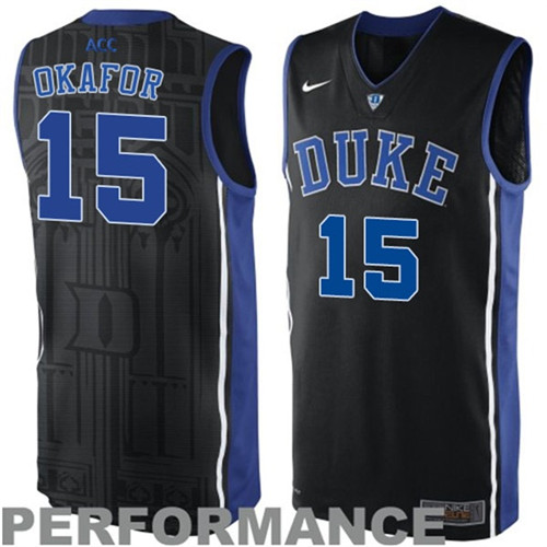 Male Duke Blue Devils Black Jahlil Okafor College Basketball Jersey