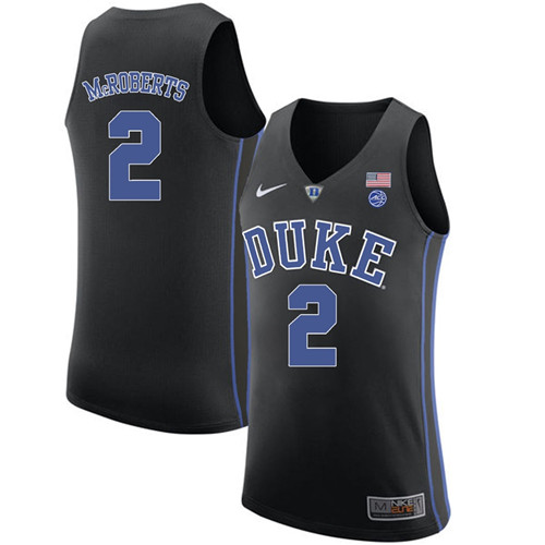 Male Duke Blue Devils Black Josh McRoberts College Basketball Performance Jersey