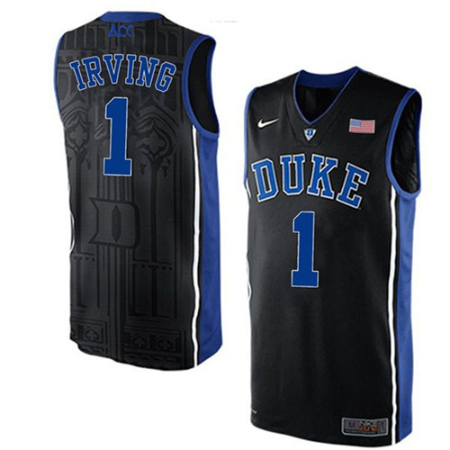 Male Duke Blue Devils Black Kyrie Irving College Basketball Jersey
