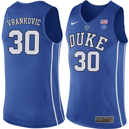 Male Duke Blue Devils Royal Antonio Vrankovic College Basketball Performance Jersey